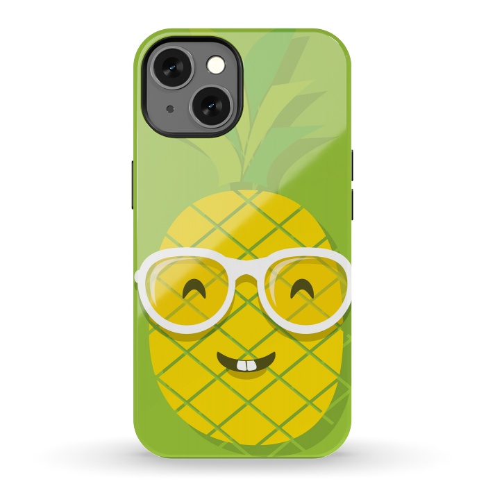 iPhone 13 StrongFit Summer Fun - Smiling Pineapple by DaDo ART