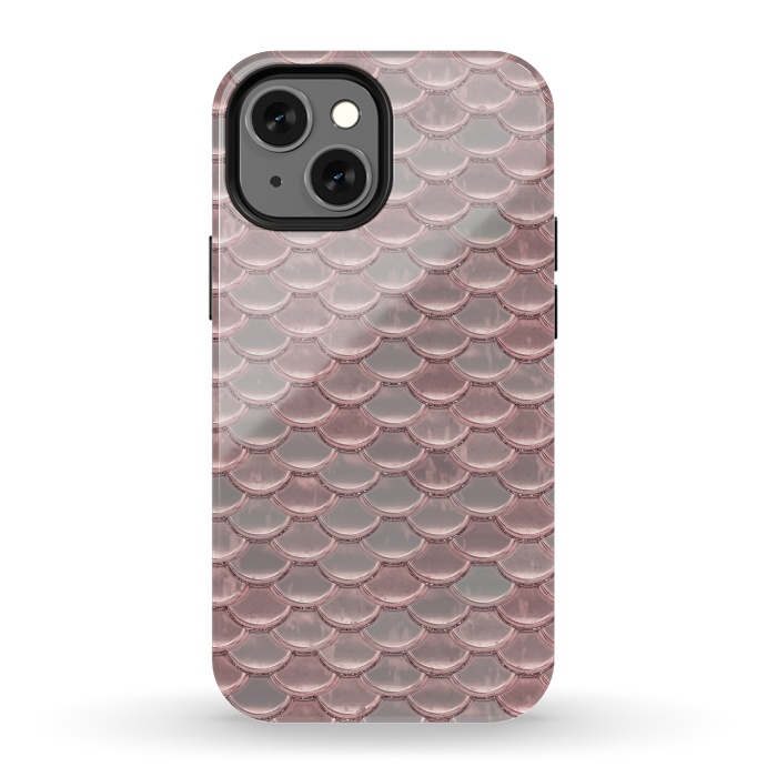 iPhone 13 mini StrongFit Pink Snake Skin by Andrea Haase