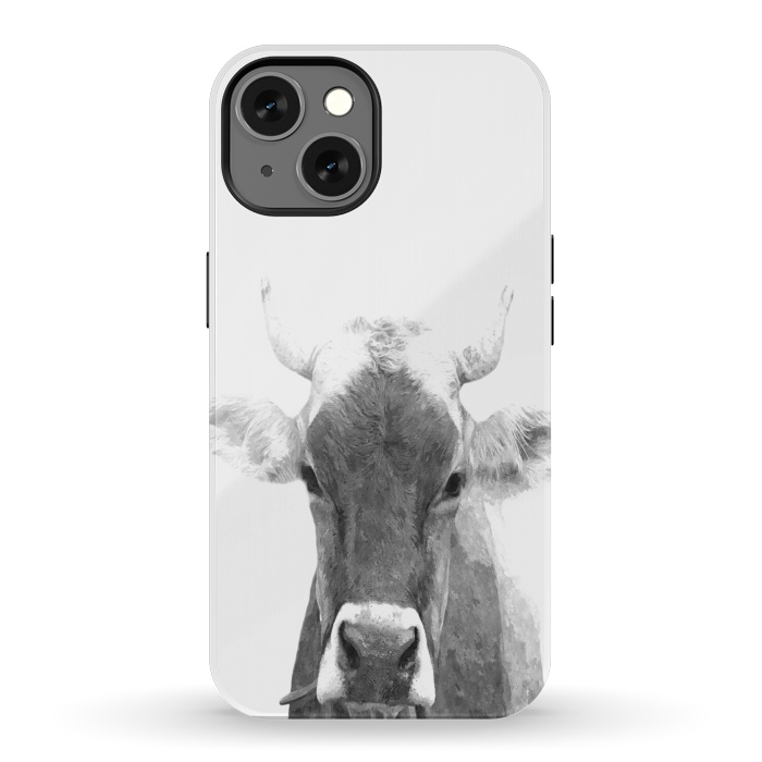 iPhone 13 StrongFit Black and White Cow by Alemi