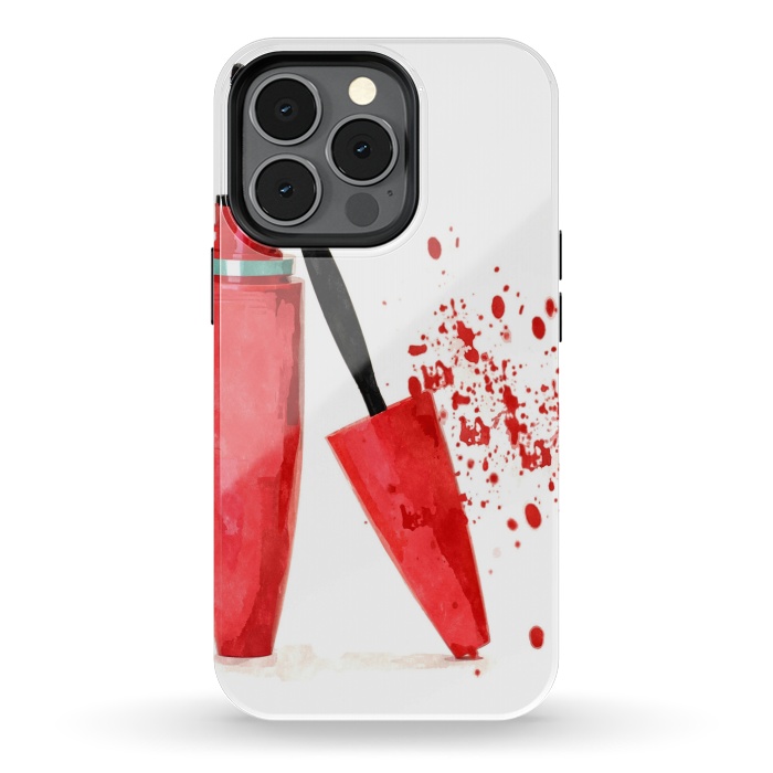 iPhone 13 pro StrongFit Red Mascara by Alemi