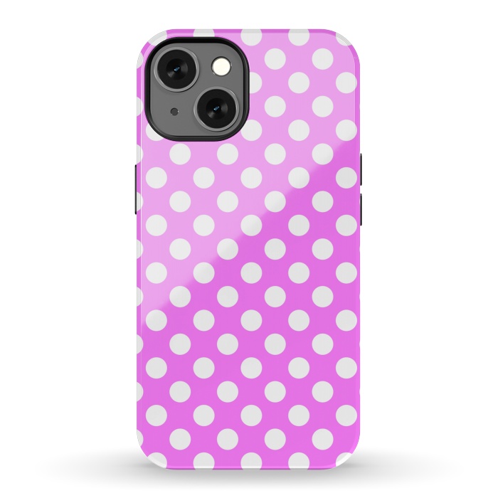 iPhone 13 StrongFit Polka Dots Pink by Alemi