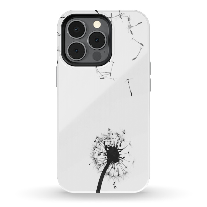 iPhone 13 pro StrongFit Black and White Dandelion #2 by Alemi