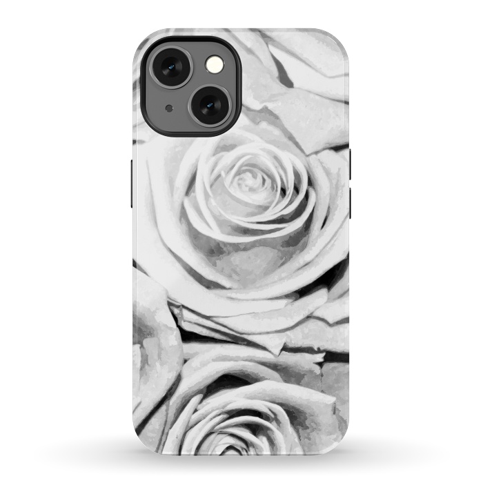 iPhone 13 StrongFit Black and White Roses by Alemi