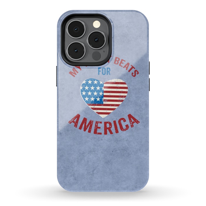 iPhone 13 pro StrongFit My Heart For America  by Andrea Haase