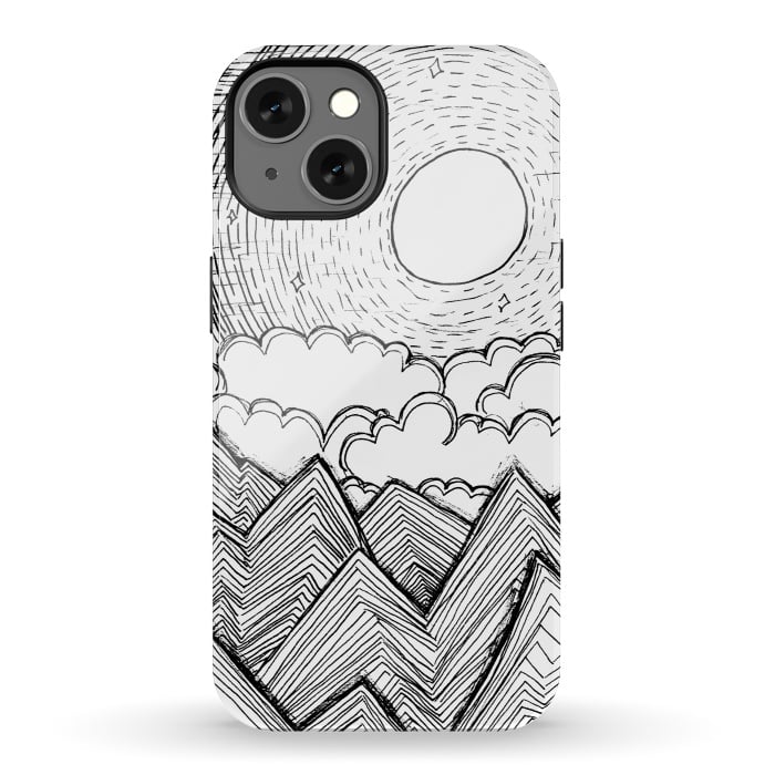 iPhone 13 StrongFit Mountains and Clouds by Laura K Maxwell