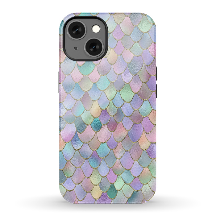iPhone 13 StrongFit Lavender and Pink Wonky Mermaid Scales by  Utart