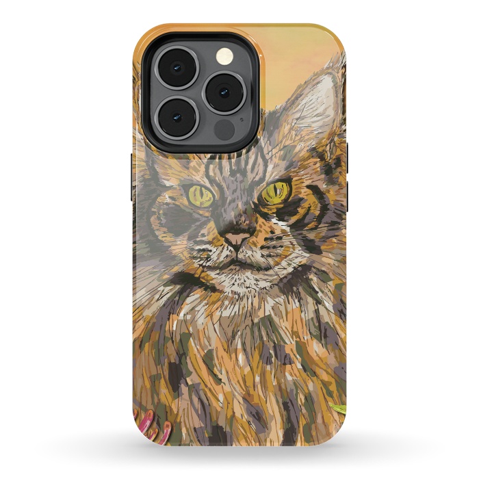 iPhone 13 pro StrongFit Maine Coon Cat by Lotti Brown