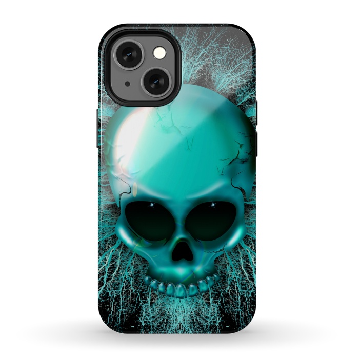 iPhone 13 mini StrongFit Ghost Skull Hologram by BluedarkArt