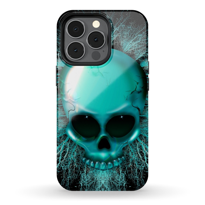 iPhone 13 pro StrongFit Ghost Skull Hologram by BluedarkArt