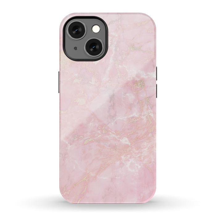 iPhone 13 StrongFit Delicate Rose Gold Metal on Light Pink Marble by  Utart