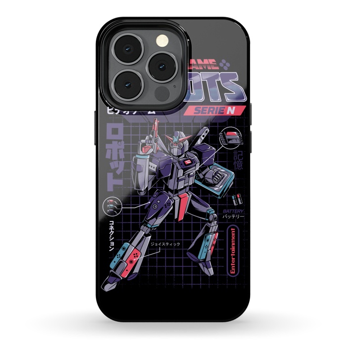 iPhone 13 pro StrongFit Video Game Robot - Model N by Ilustrata