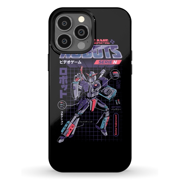 iPhone 13 Pro Max StrongFit Video Game Robot - Model N by Ilustrata