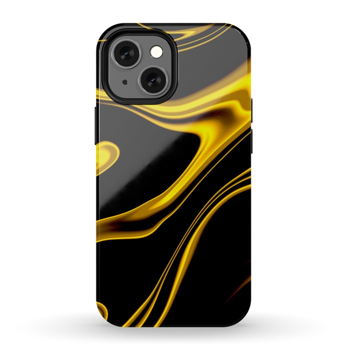 iPhone 13 mini StrongFit Black and Gold by Ashley Camille