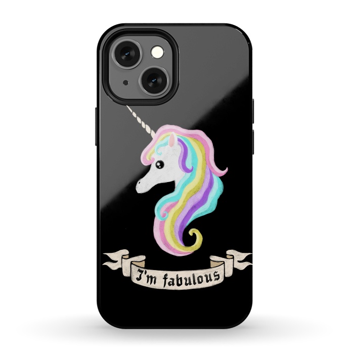 iPhone 13 mini StrongFit Fabulous unicorn by Laura Nagel