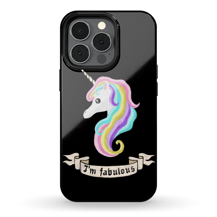 iPhone 13 pro StrongFit Fabulous unicorn by Laura Nagel