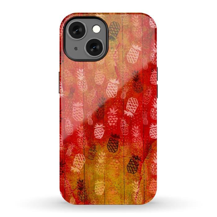 iPhone 13 StrongFit Pineapples in Summer by Rossy Villarreal