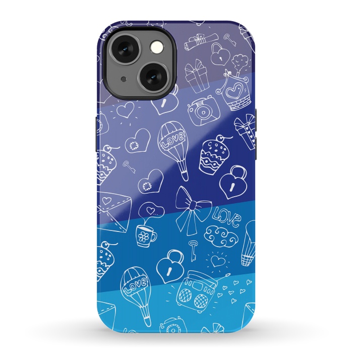 iPhone 13 StrongFit Vertical Blue by Rossy Villarreal