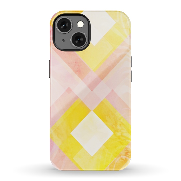 iPhone 13 StrongFit Pink yellow pattern by Jms