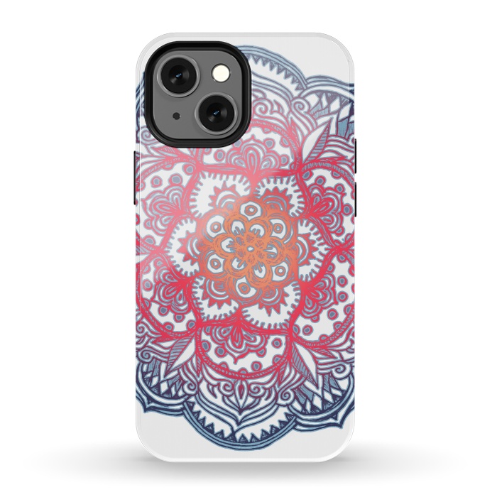 iPhone 13 mini StrongFit Radiant Medallion Doodle by Micklyn Le Feuvre