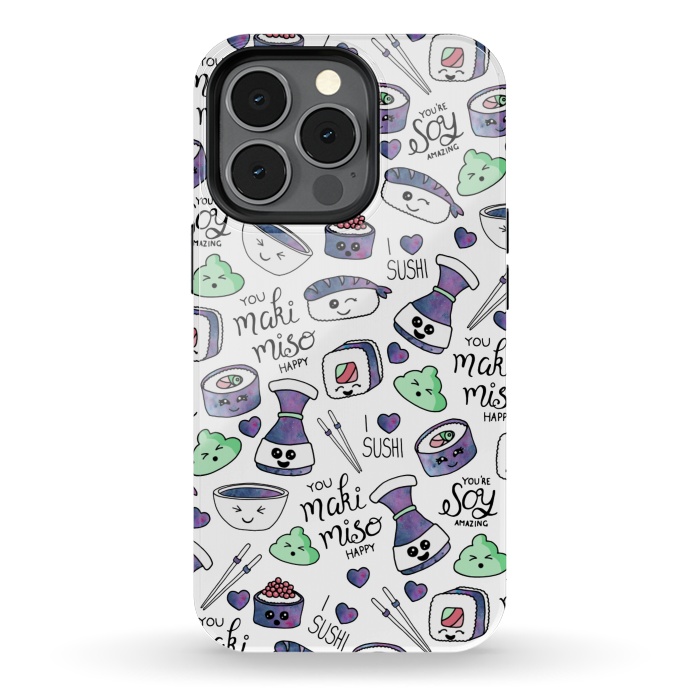 iPhone 13 pro StrongFit Galaxy Sushi by gingerlique