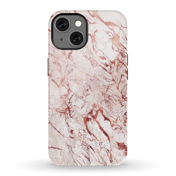 iPhone 13 StrongFit ROSE GOLD MARBLE by Art Design Works