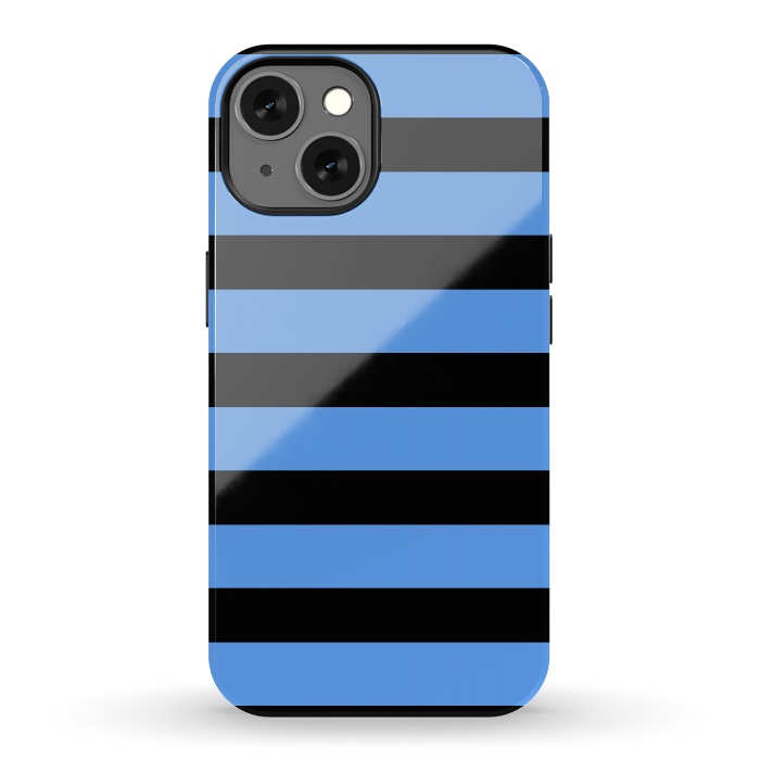 iPhone 13 StrongFit blue black stripes by Vincent Patrick Trinidad