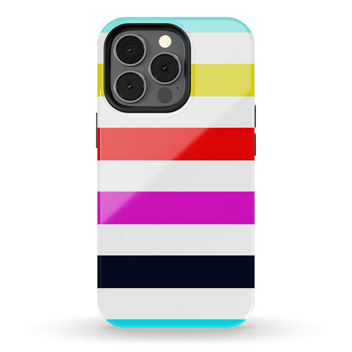 iPhone 13 pro StrongFit rainbow stripes by Vincent Patrick Trinidad