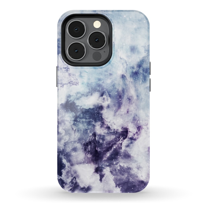 iPhone 13 pro StrongFit Blue purple marble by Jms