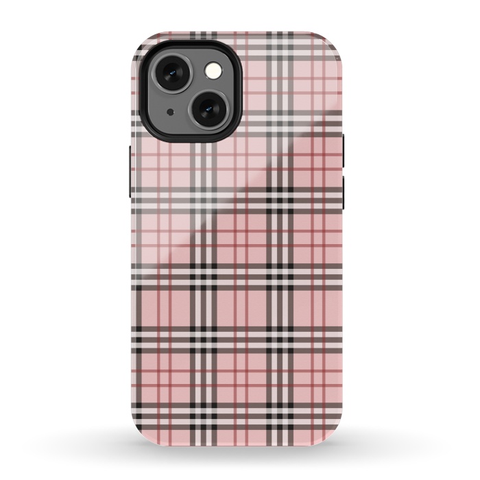 iPhone 13 mini StrongFit Luxury Plaid by Quirk It Up