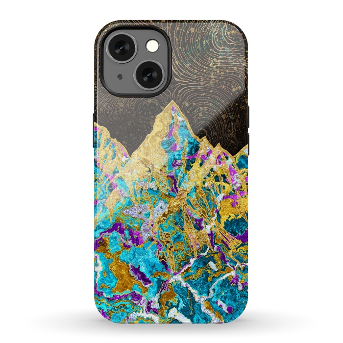iPhone 13 StrongFit Digital Painting - Mountain Illustration I by Art Design Works
