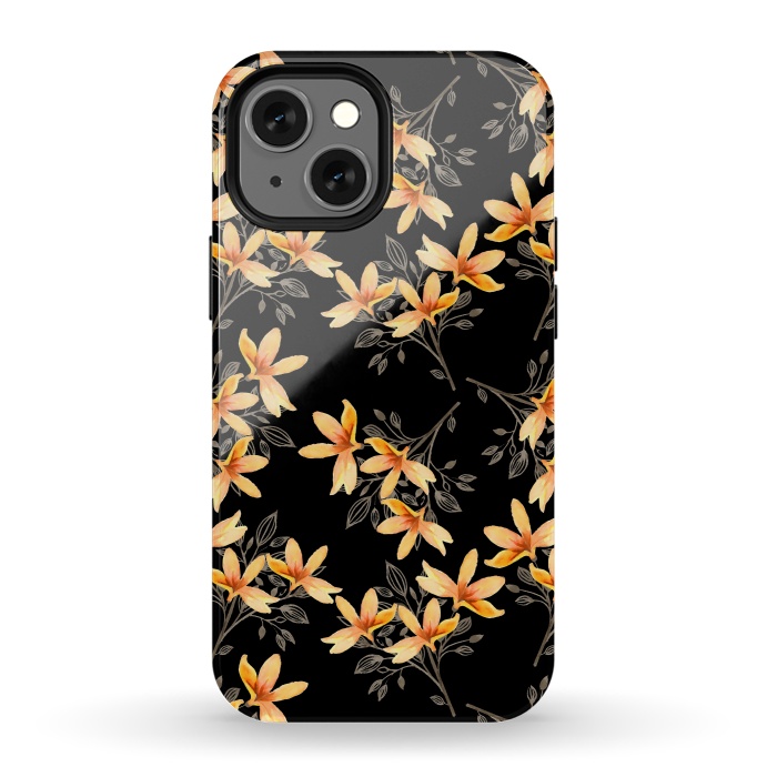 iPhone 13 mini StrongFit Dark Night of Flora by Creativeaxle