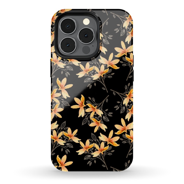 iPhone 13 pro StrongFit Dark Night of Flora by Creativeaxle