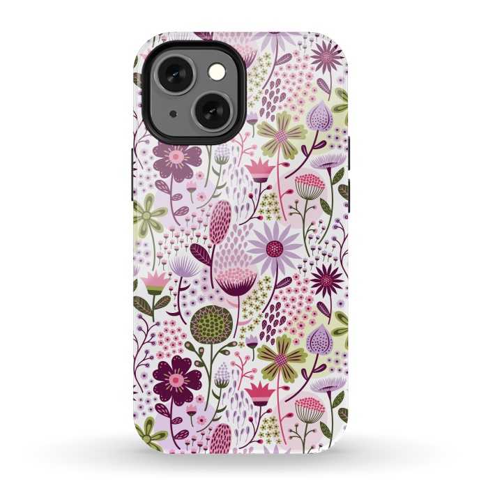 iPhone 13 mini StrongFit Celebration Floral by Portia Monberg