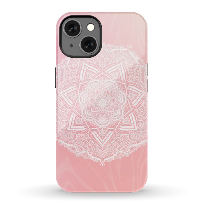iPhone 13 StrongFit Cute pink mandala by Jms