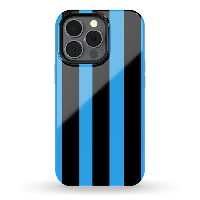 iPhone 13 pro StrongFit blue stripes by MALLIKA
