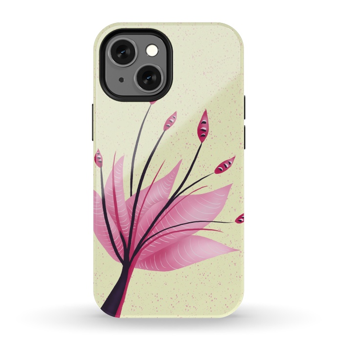 iPhone 13 mini StrongFit Pink Abstract Water Lily Flower by Boriana Giormova