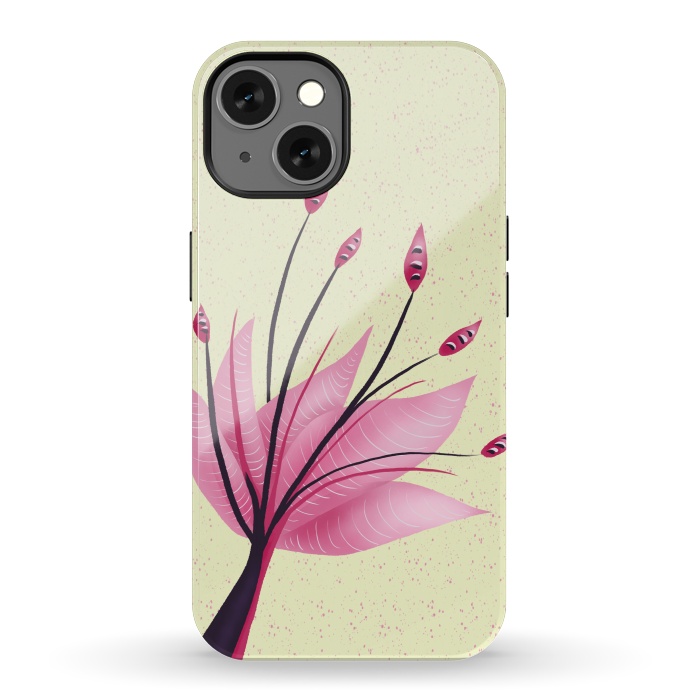 iPhone 13 StrongFit Pink Abstract Water Lily Flower by Boriana Giormova