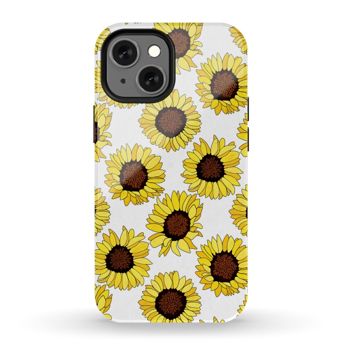 iPhone 13 mini StrongFit Sunflowers Are The new Roses! - White  by Tigatiga