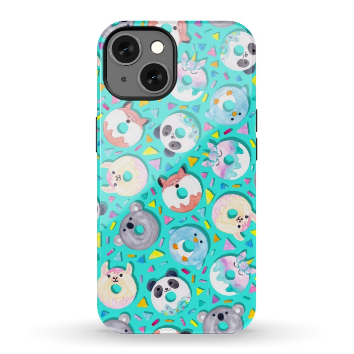 iPhone 13 StrongFit Animal Donut Confetti by gingerlique