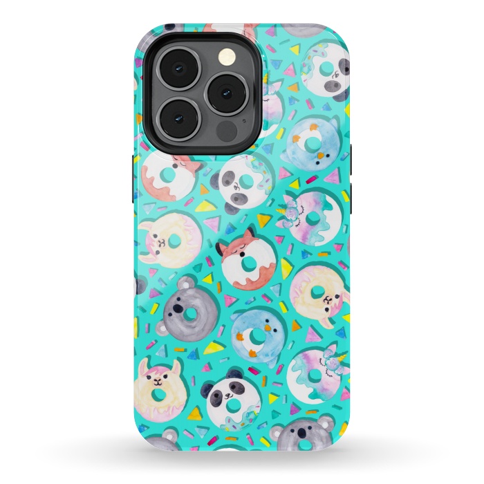 iPhone 13 pro StrongFit Animal Donut Confetti by gingerlique