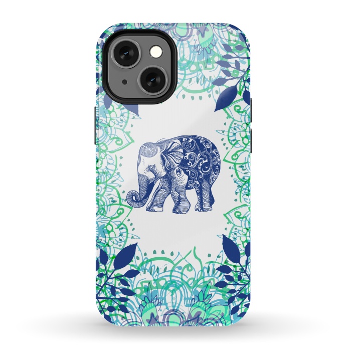 iPhone 13 mini StrongFit Boho Elephant  by Rose Halsey