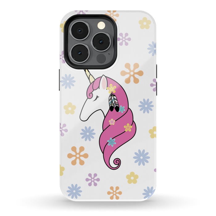 iPhone 13 pro StrongFit Hippie Unicorn by Laura Nagel