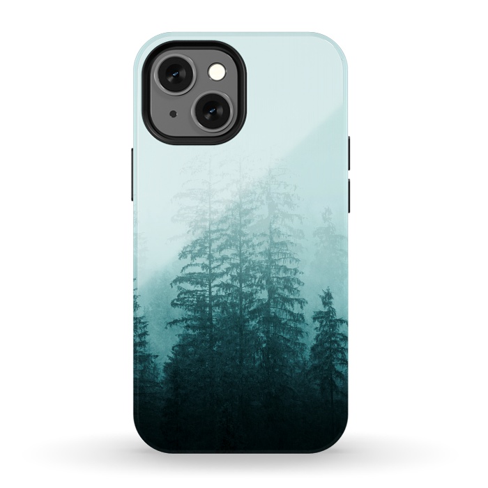 iPhone 13 mini StrongFit Blue Coniferous Forest by Creativeaxle