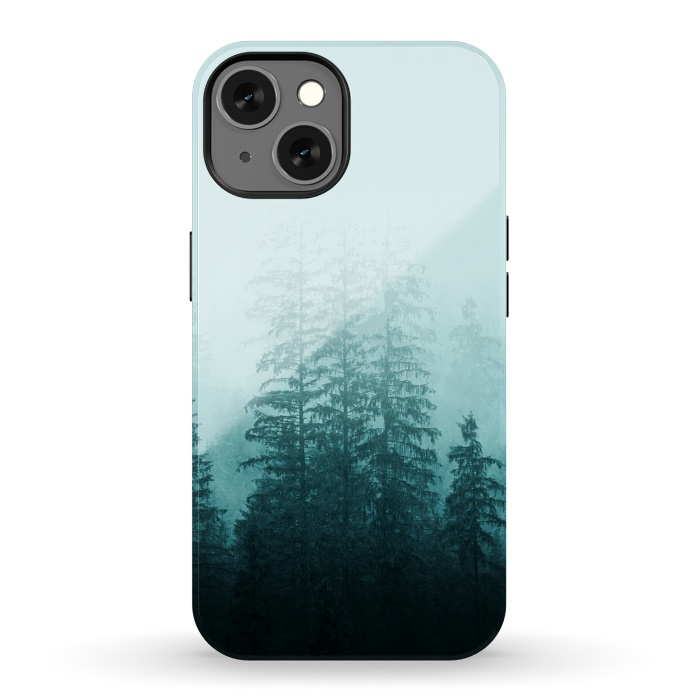 iPhone 13 StrongFit Blue Coniferous Forest by Creativeaxle