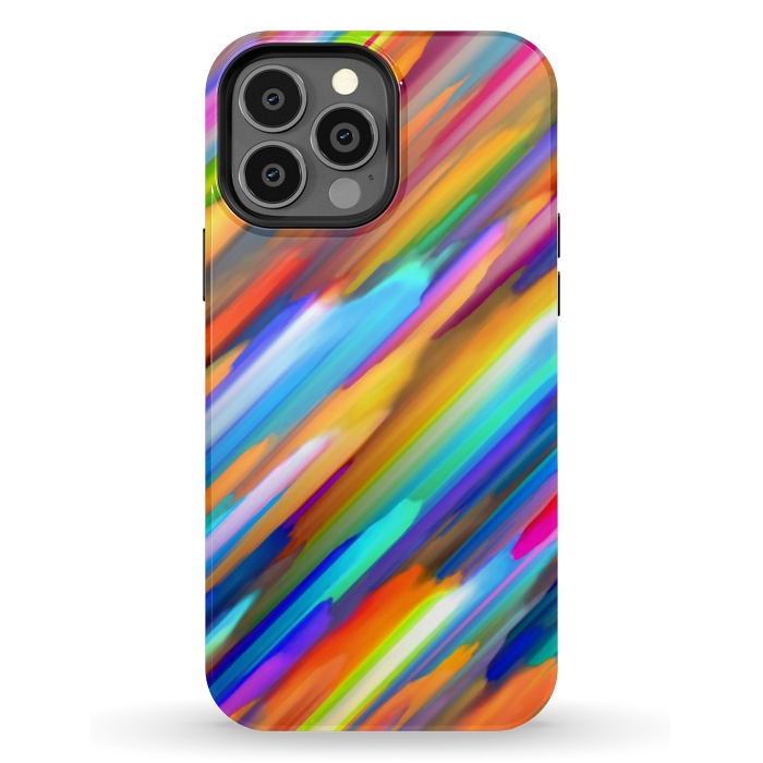 iPhone 13 Pro Max StrongFit Colorful digital art splashing G391 by Medusa GraphicArt