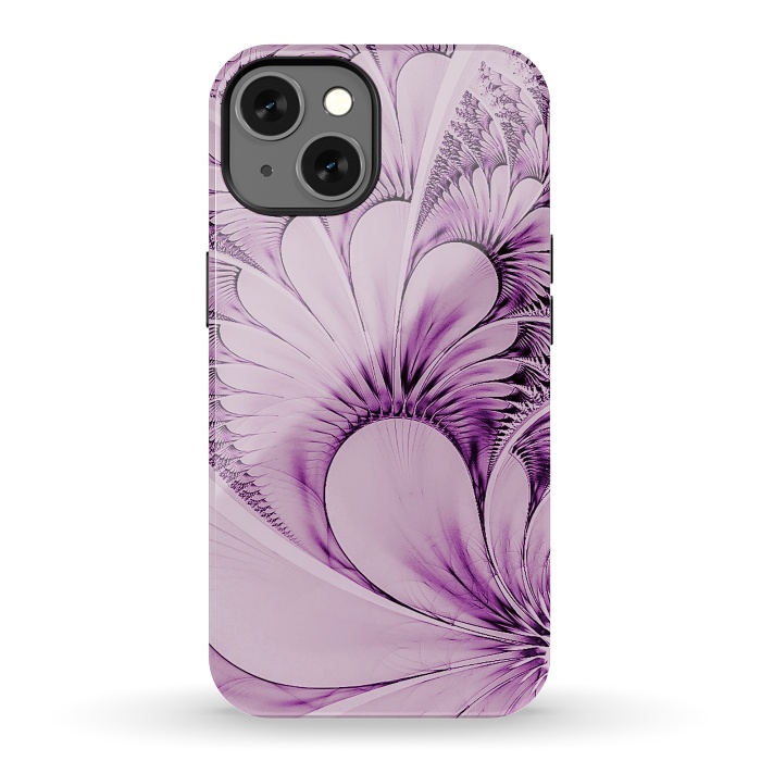 iPhone 13 StrongFit Pink Fractal Flowers by Andrea Haase