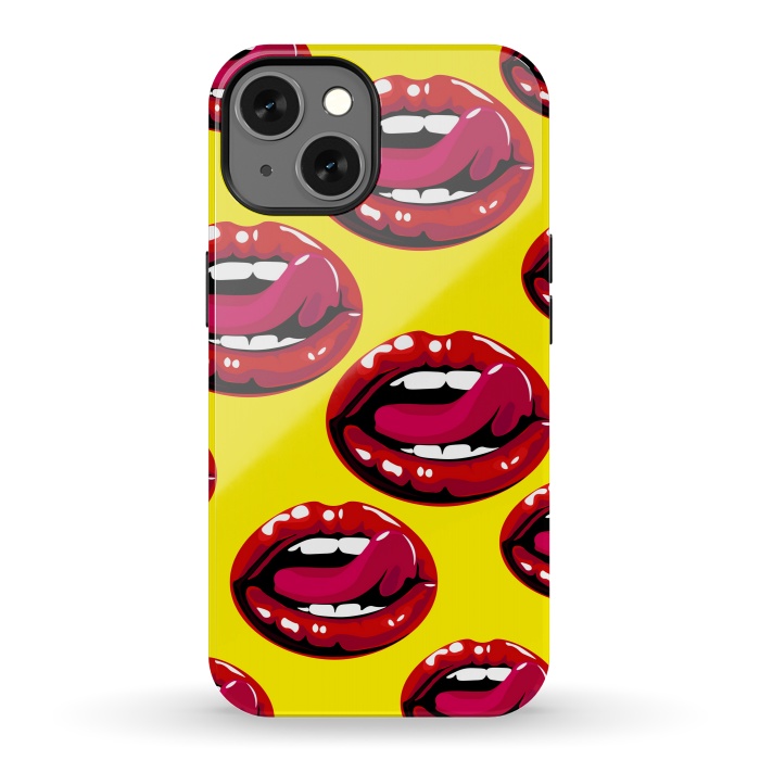 iPhone 13 StrongFit red lips design by MALLIKA