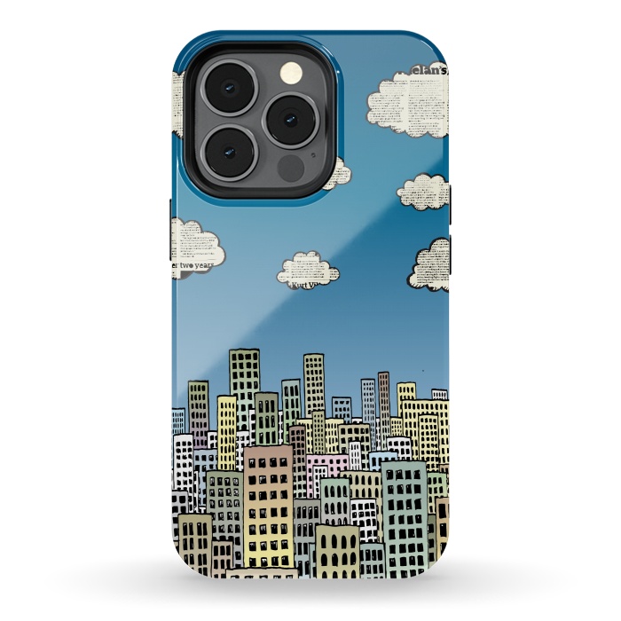 iPhone 13 pro StrongFit The city of paper clouds by Mangulica