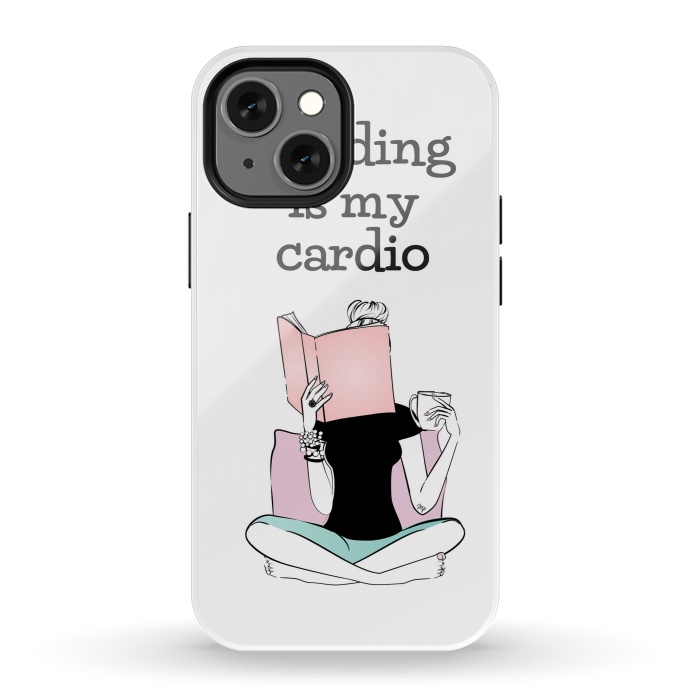 iPhone 13 mini StrongFit Reading is my cardio by Martina