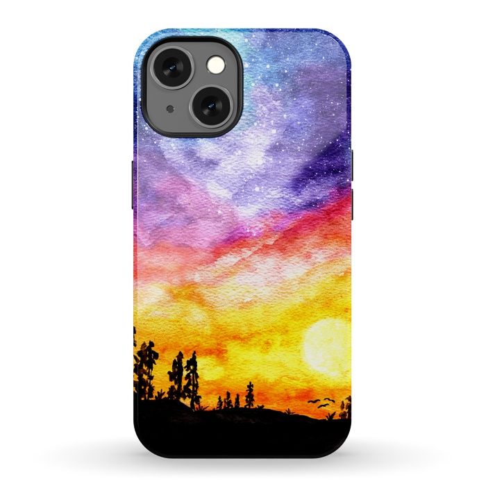 iPhone 13 StrongFit Galaxy Sunset Dream  by Tigatiga